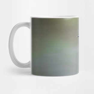 Sitting kingfisher bird on tree branch Mug